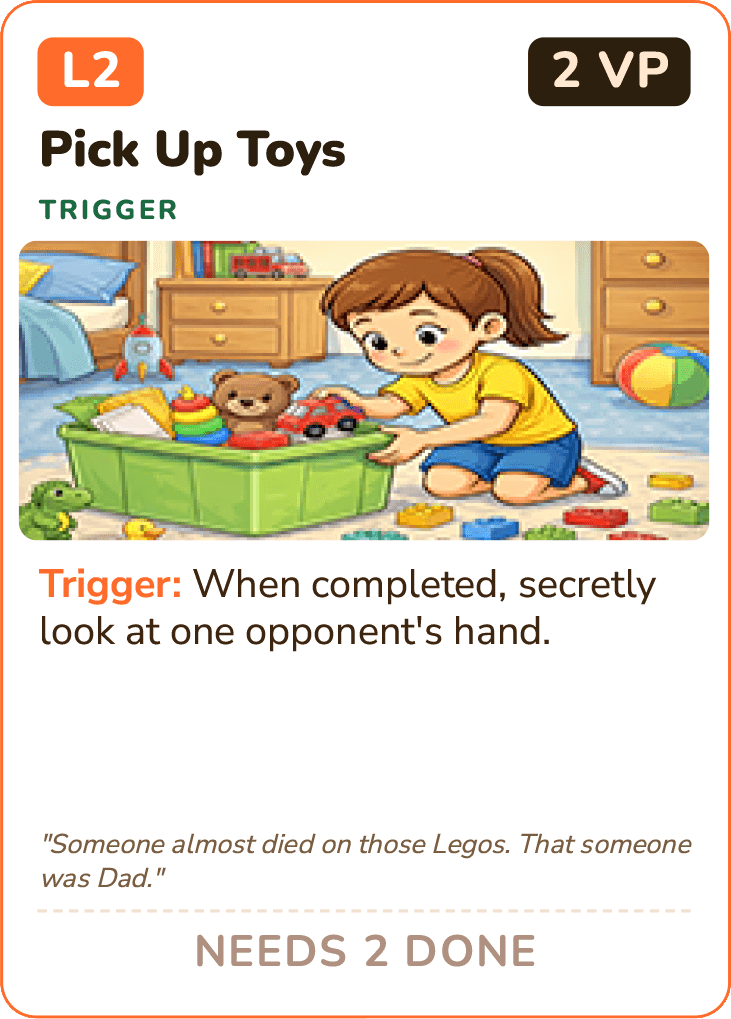 Pick Up Toys — Chore card