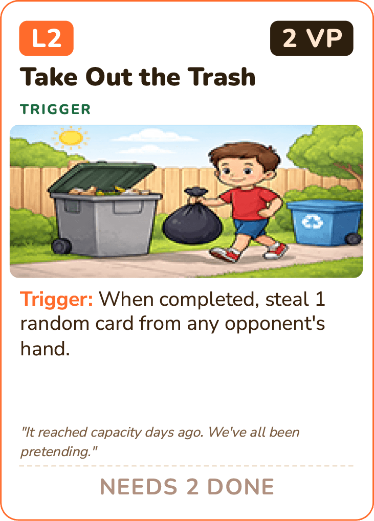Take Out the Trash — Chore card