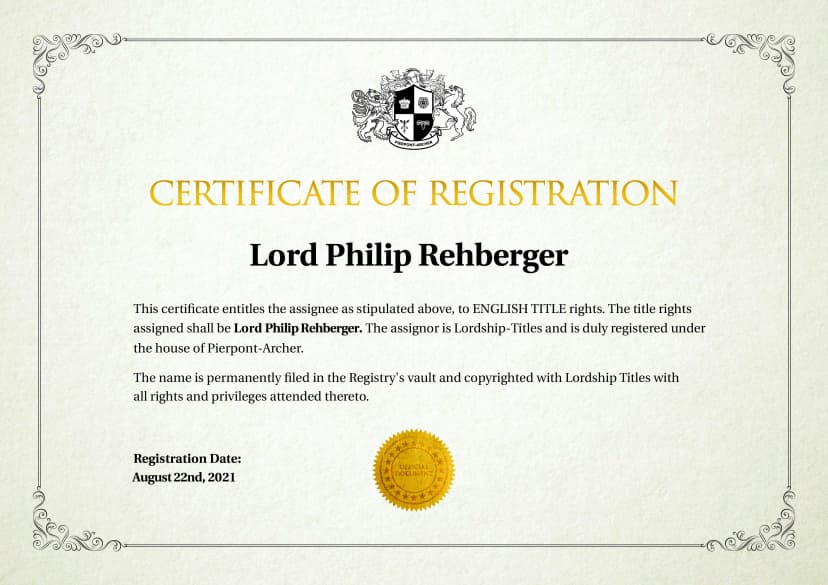 Lord Philip Rehberger