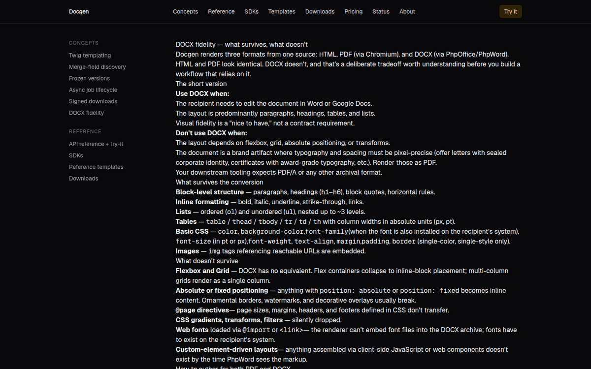 Docgen screenshot 3