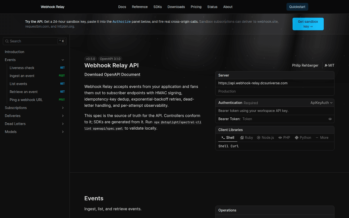 Webhook Relay screenshot 2