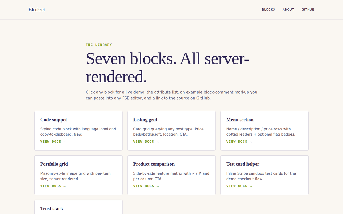 Blockset screenshot 2