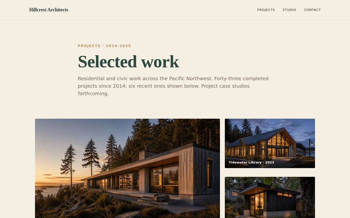 Hillcrest Architects screenshot 2