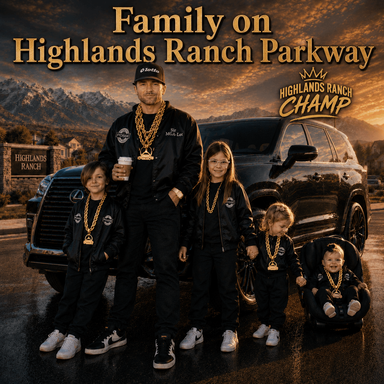 Family on Highlands Ranch Parkway